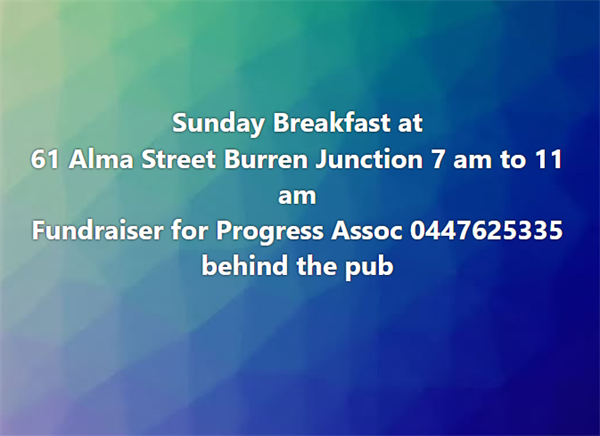 Sunday breakfast during harvest