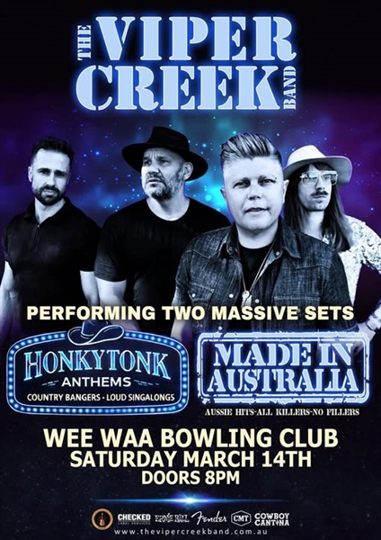 The Viper Creek Band at Wee Waa Bowling Club
