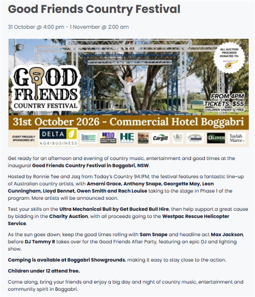 Good Friends Country Festival
